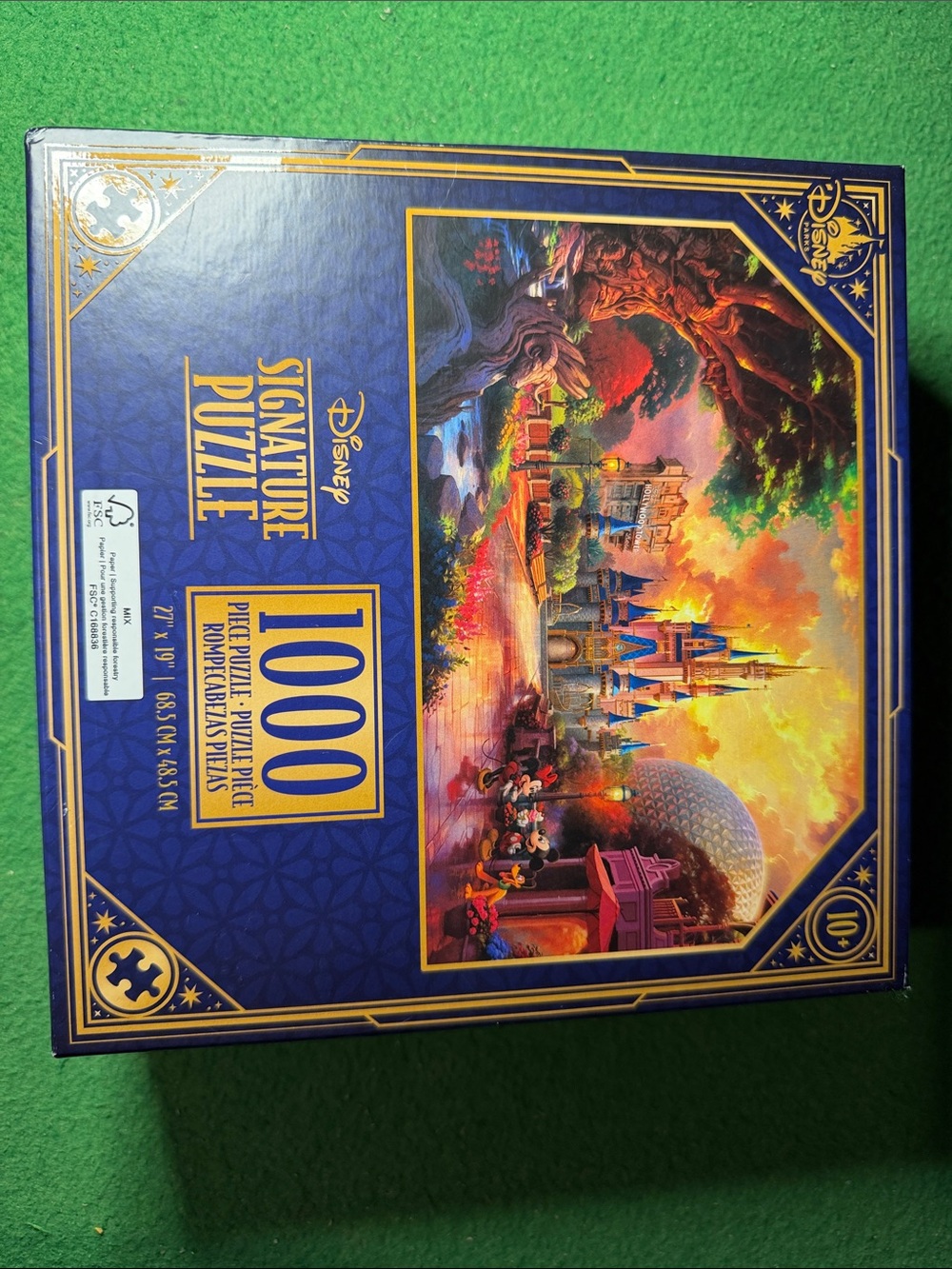 Disney 1000-Piece Puzzle - Blue Box with Multicolor Castle Art